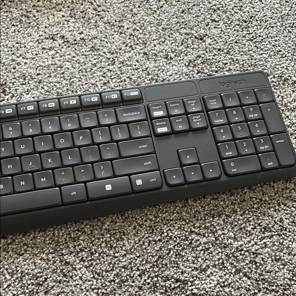 Logitech Black Keyboard & Mouse - missing wireless mouse adapter